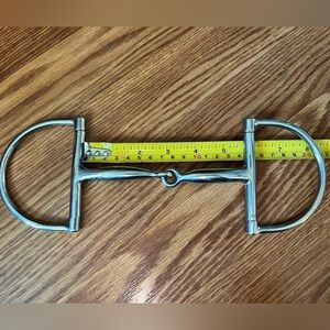 5.5” English D ring snaffle, bit